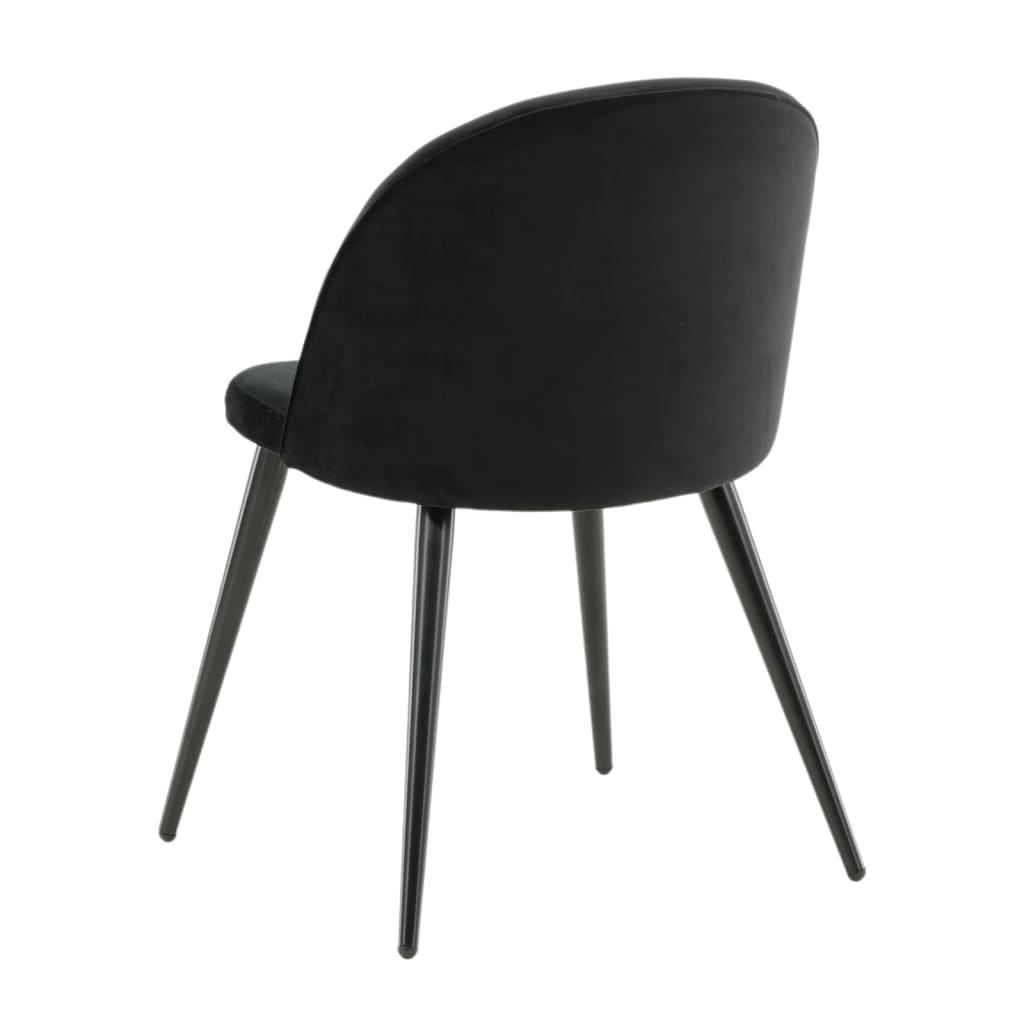 Venture Home Eetkamerstoelen 2 st Velvet fluweel zwart