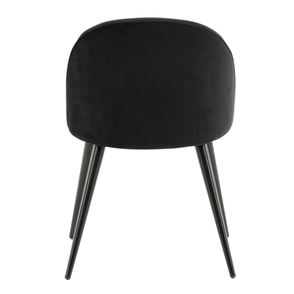 Venture Home Eetkamerstoelen 2 st Velvet fluweel zwart