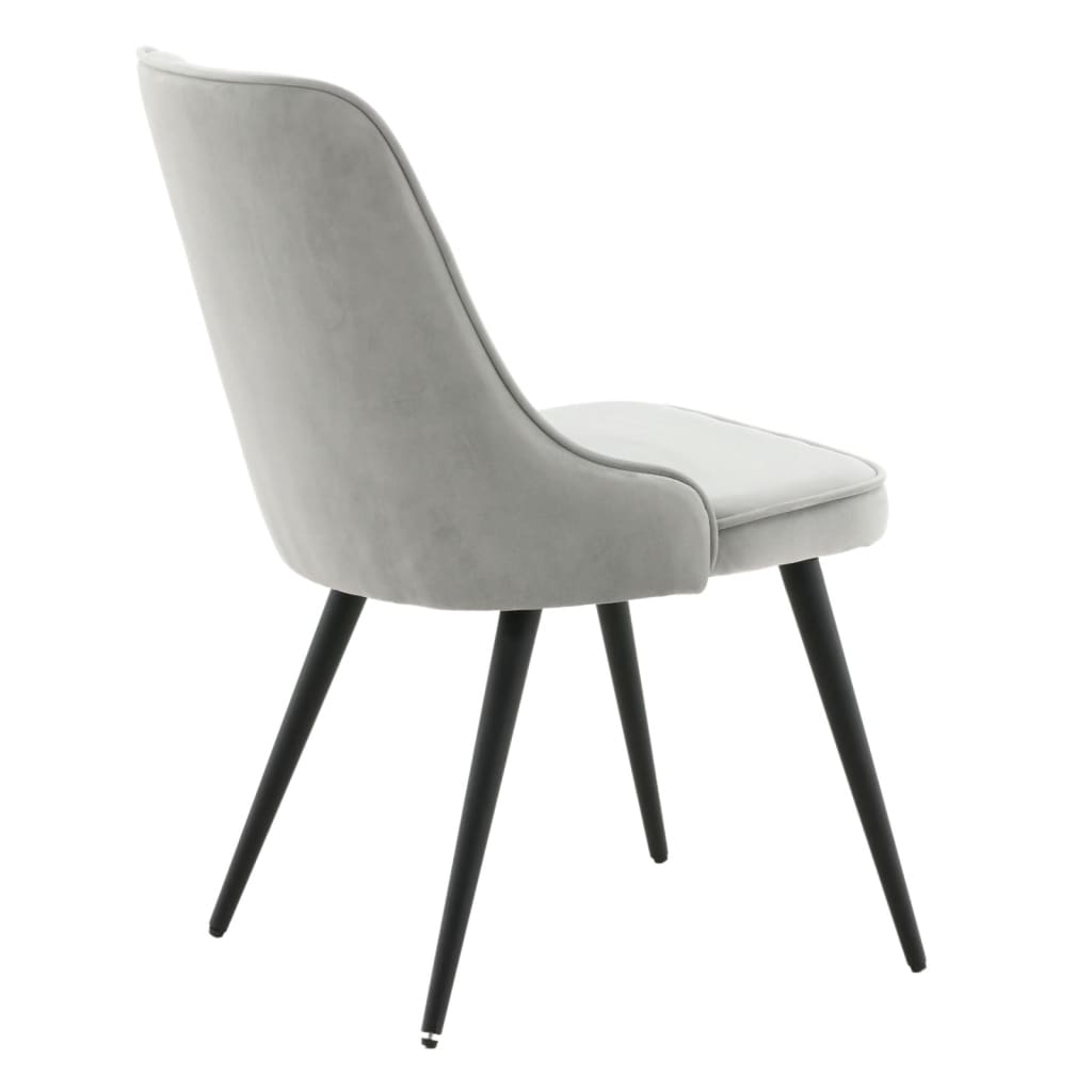 Venture Home Eetkamerstoelen 2 st Velvet Deluxe lichtgrijs en