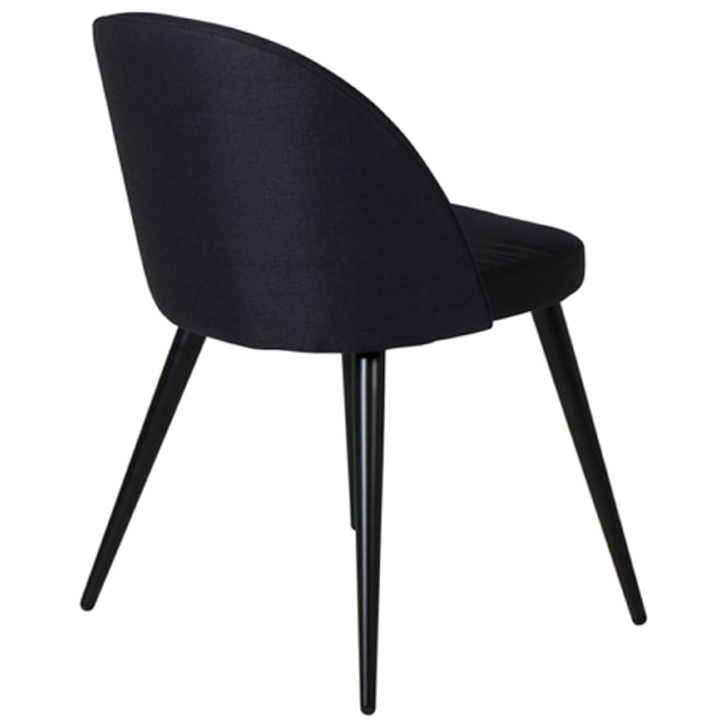 Venture Home Eetkamerstoelen 2 st Velvet fluweel zwart