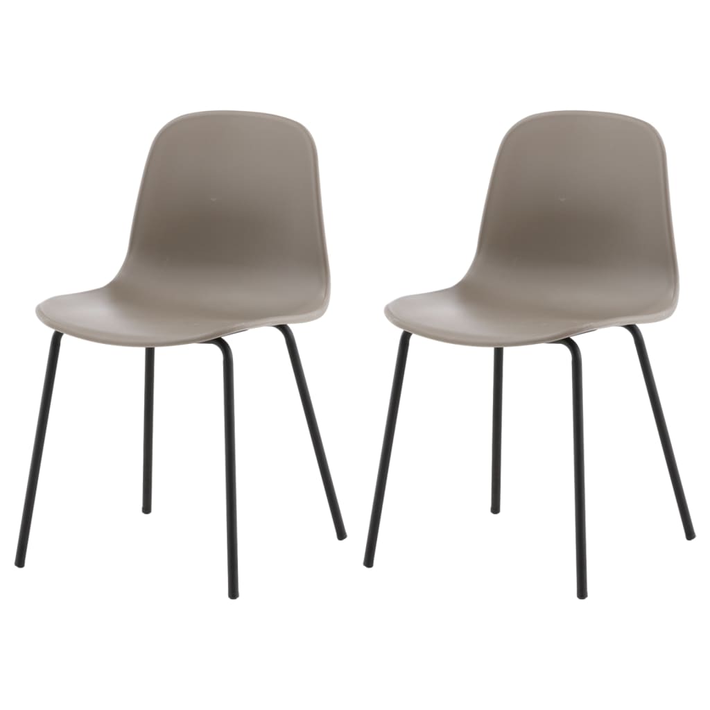 Venture Home Eetkamerstoelen 2 st Arctic kunststof zwart en khaki