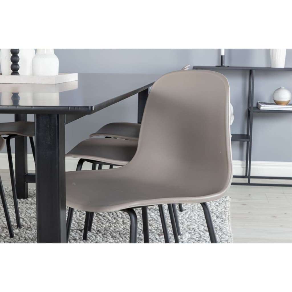 Venture Home Eetkamerstoelen 2 st Arctic kunststof zwart en khaki