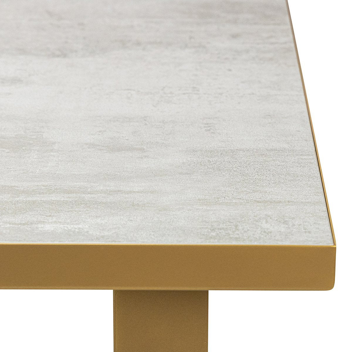 Stalux Eettafel 'Roos' 240 x 100cm, kleur goud / beton