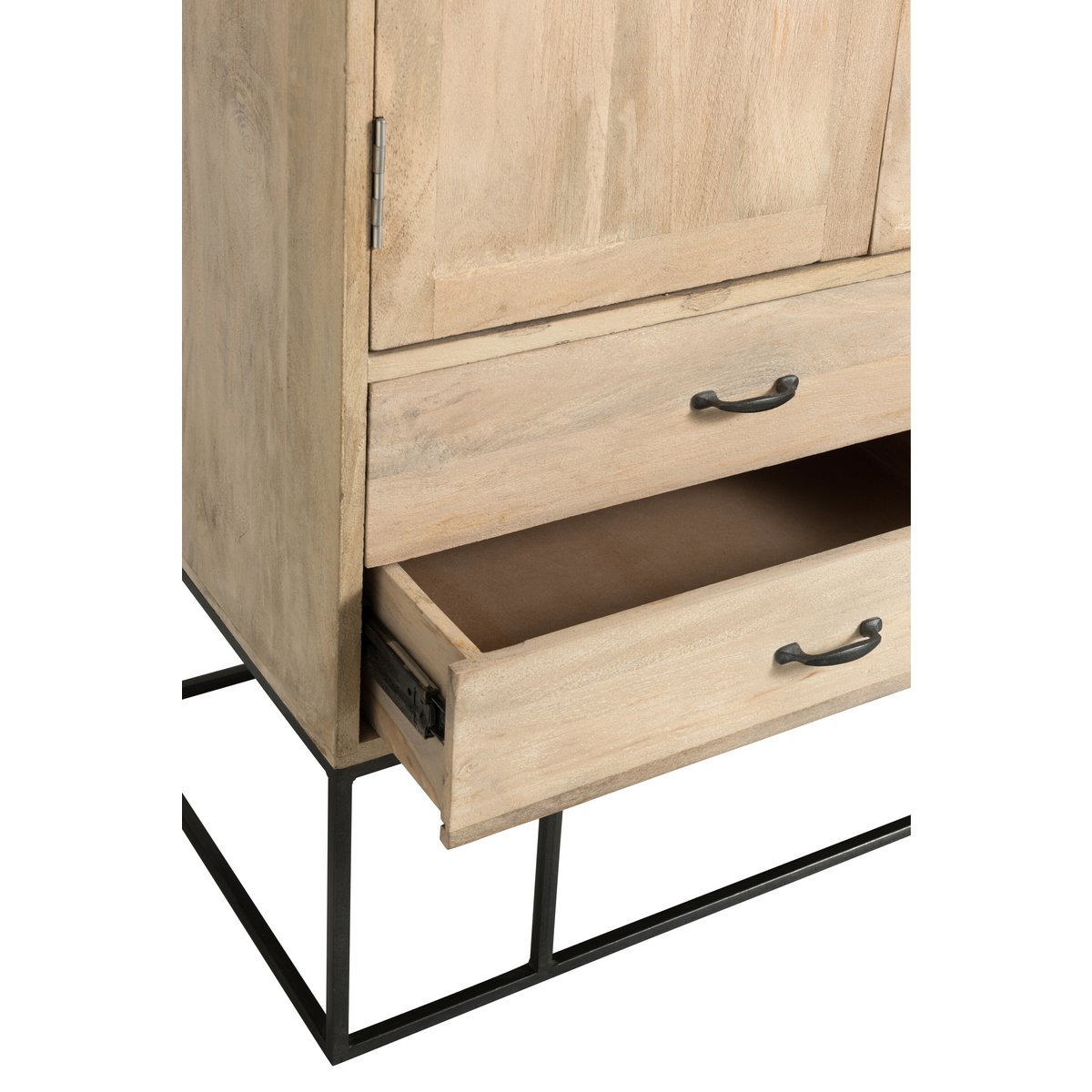 J-Line kast Geweven - 3 deuren + 4 laden - hout - naturel