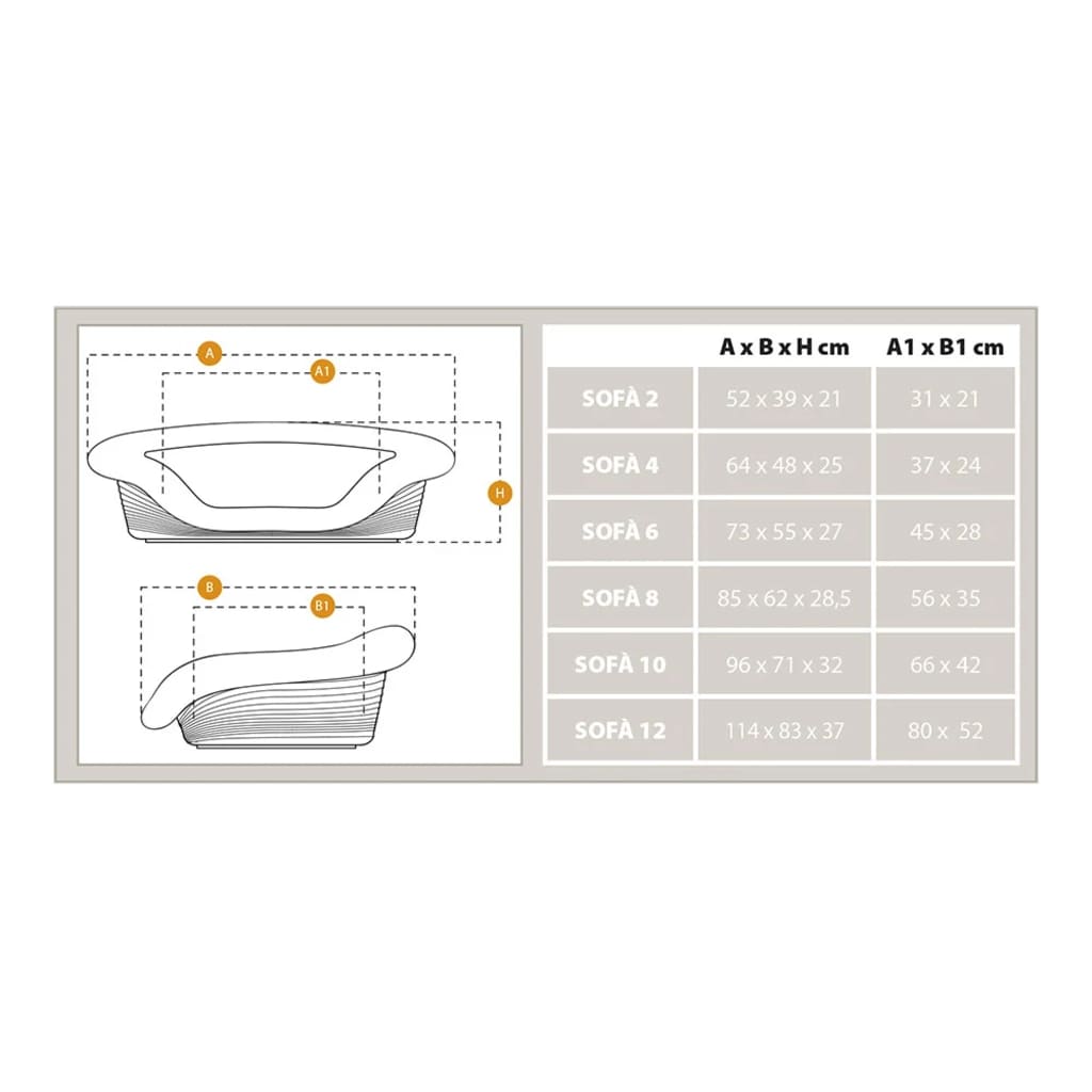 Ferplast Katten/hondenmand Prestige 4 64x48x25 cm grijs 81038430C