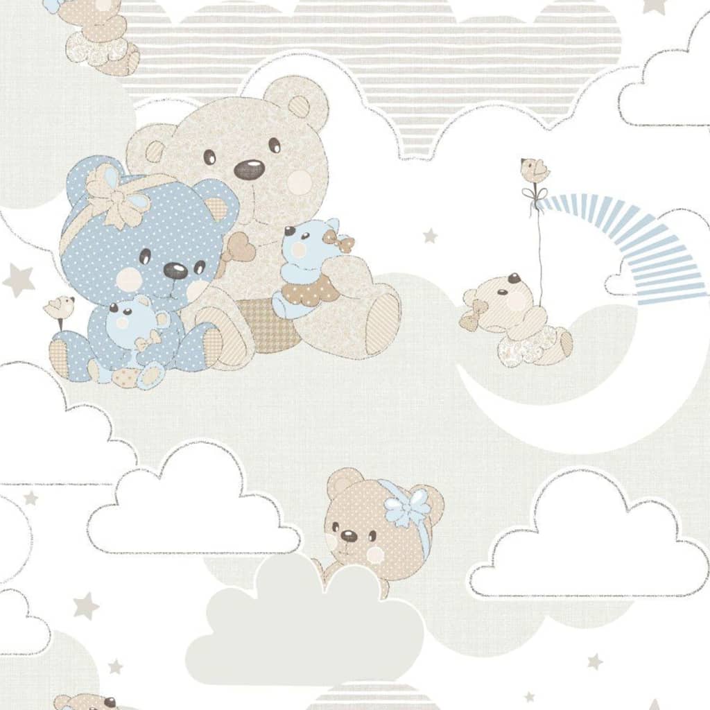 Noordwand Behang Mondo baby Hug Bears en beige