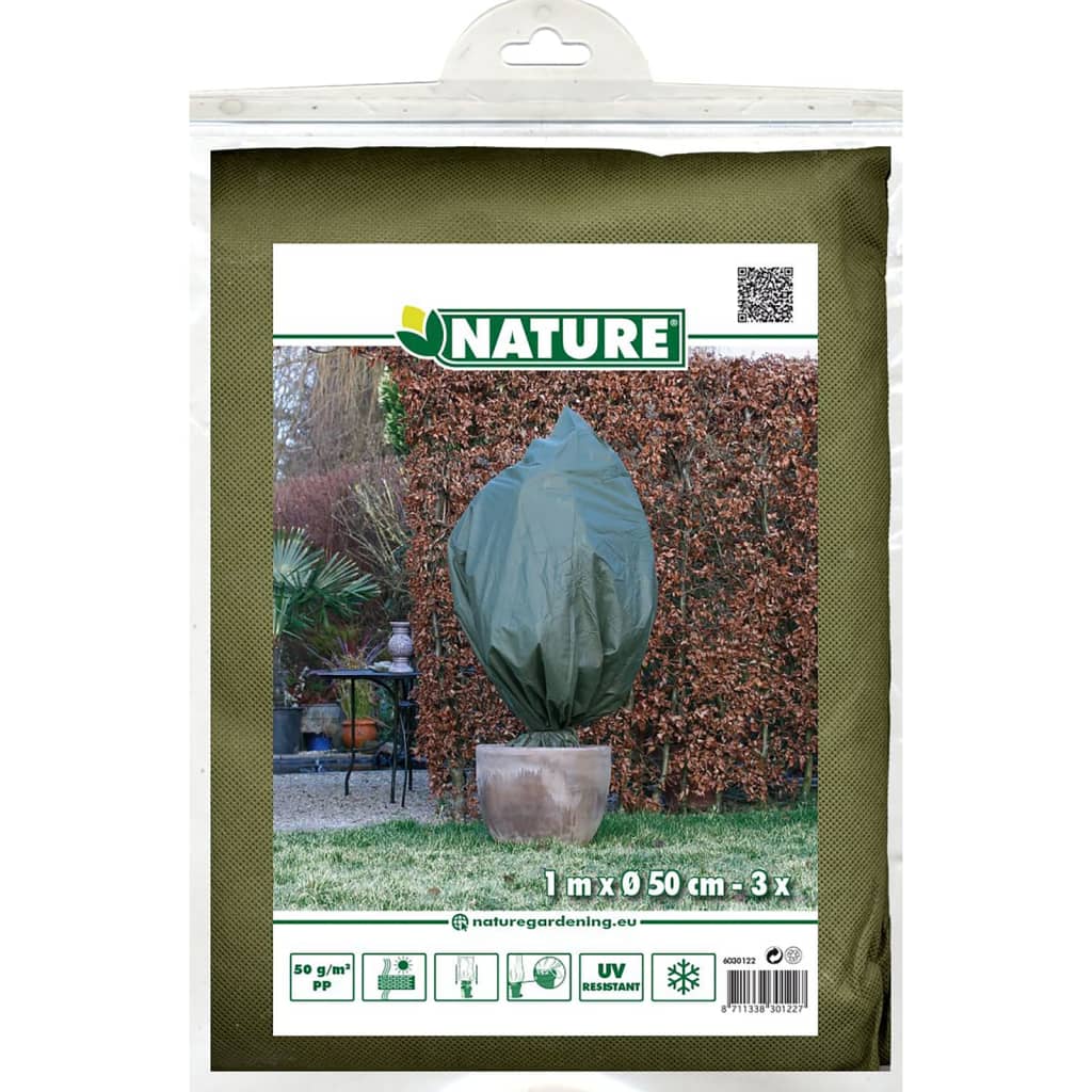 Nature Wintervliesdoekhoezen 2 st 50 g/m² 150x75 cm groen