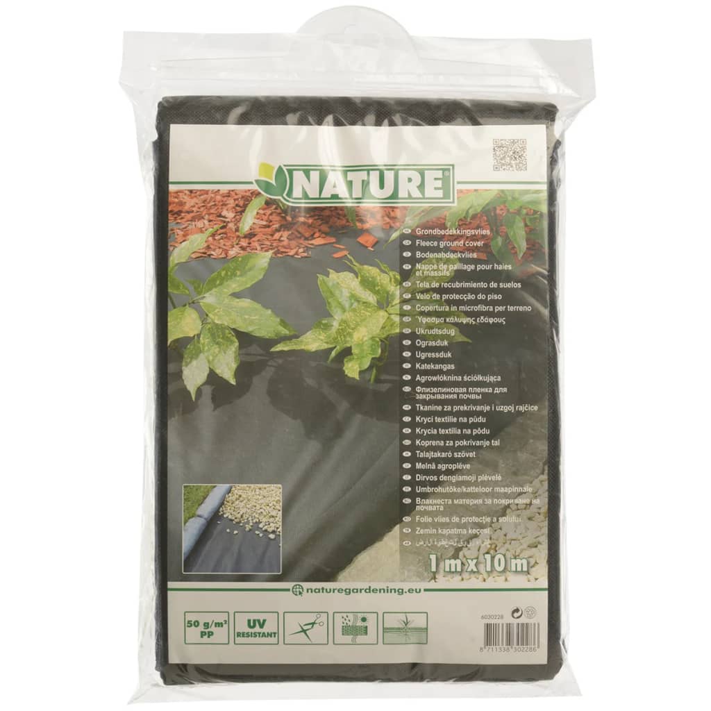 Nature Anitworteldoek 120 g/m² 1x10 m zwart