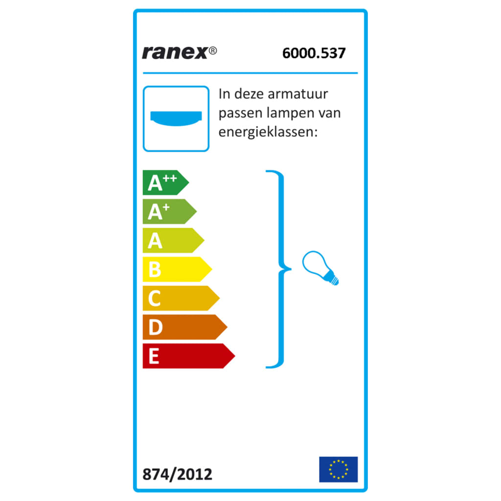 Smartwares Plafondlamp 30x30x10 cm zwart