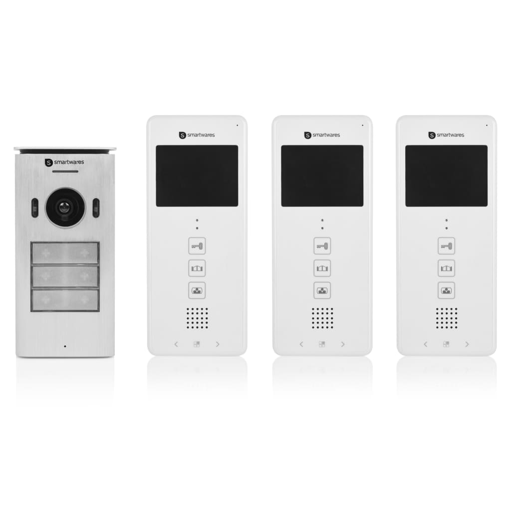 Smartwares Video-intercomsysteem 3 appartementen 20,5x8,6x2,1 cm wit