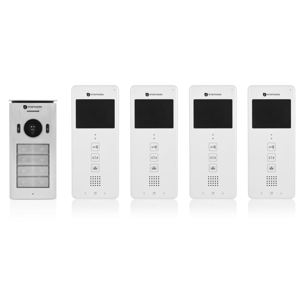 Smartwares Video-intercomsysteem 3 appartementen 20,5x8,6x2,1 cm wit