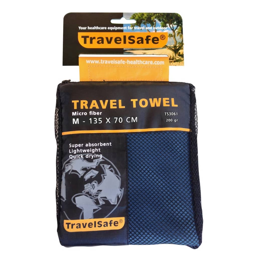 Travelsafe Reishanddoek S microvezel koningsblauw TS3051