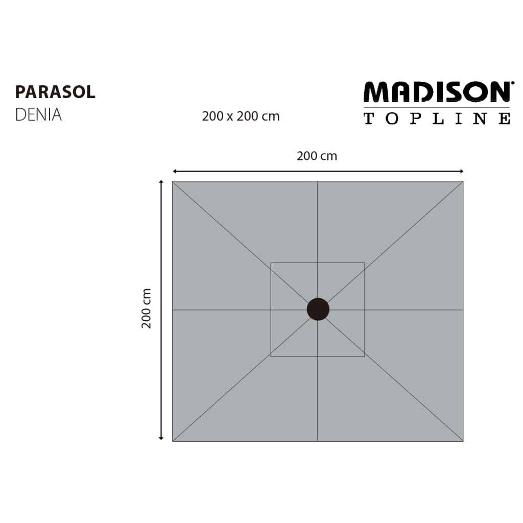 Madison Parasol Denia 200x200 cm ecru