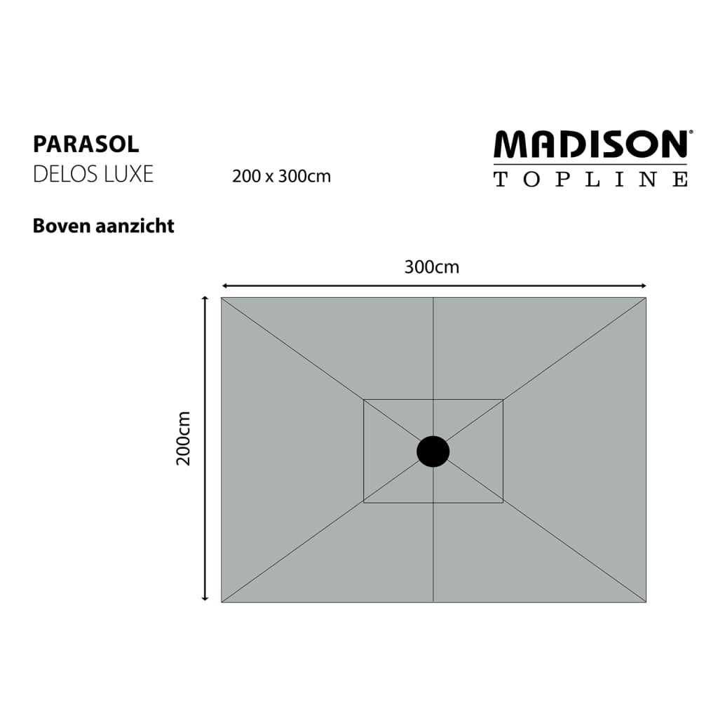 Madison Parasol Delos Luxe 300x200 cm PAC5P015