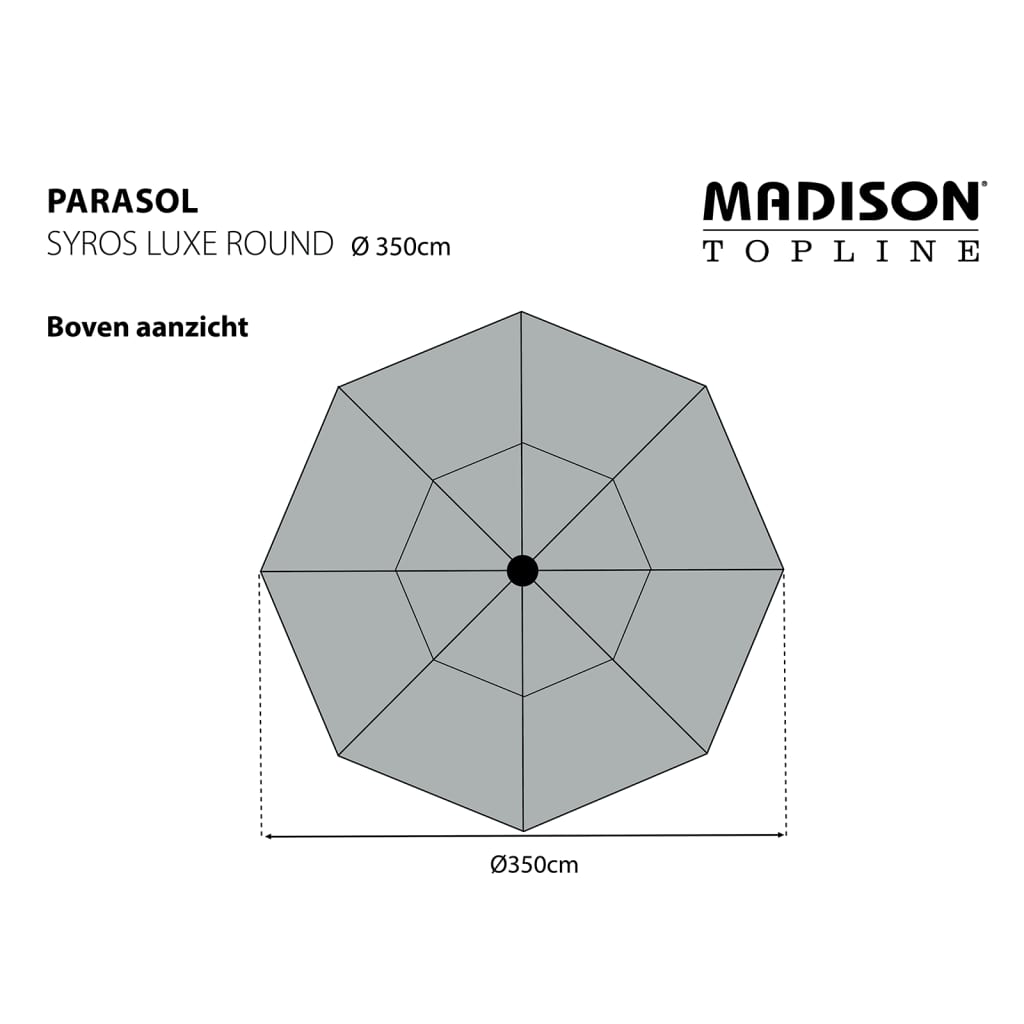 Madison Parasol Syros Luxe rond 350 cm