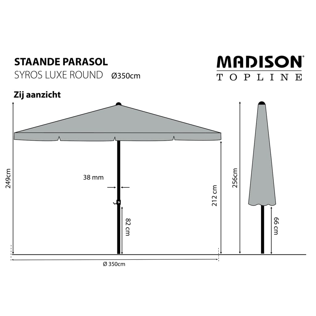 Madison Parasol Syros Luxe rond 350 cm