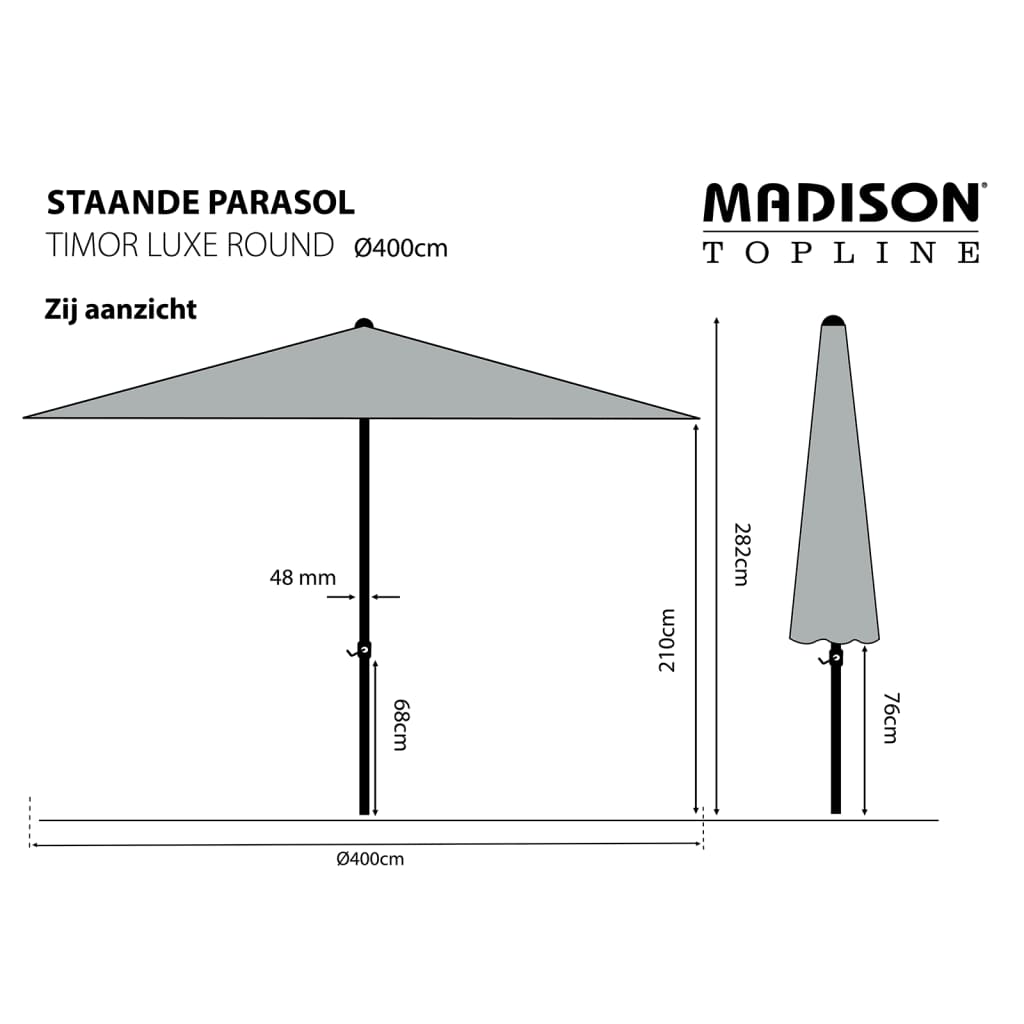 Madison Parasol Timor Luxe 400 cm PAC8P014