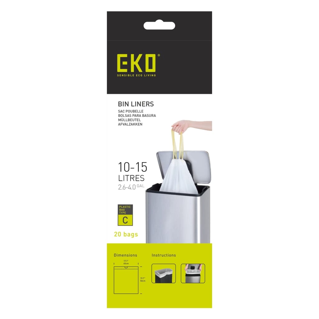 EKO Afvalzakkenset C 24x20 st 10-15 L wit