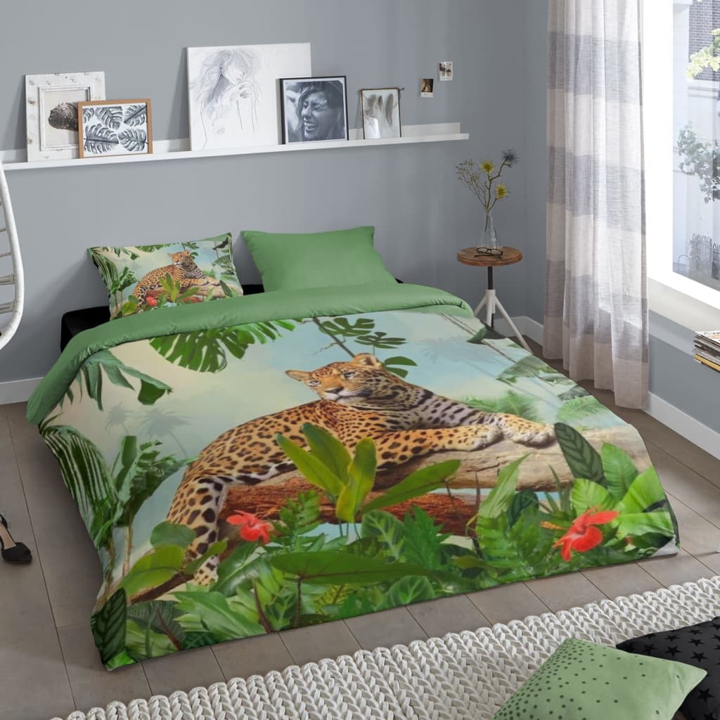 Good Morning Dekbedovertrek JUNGLE 200x200/220 cm meerkleurig