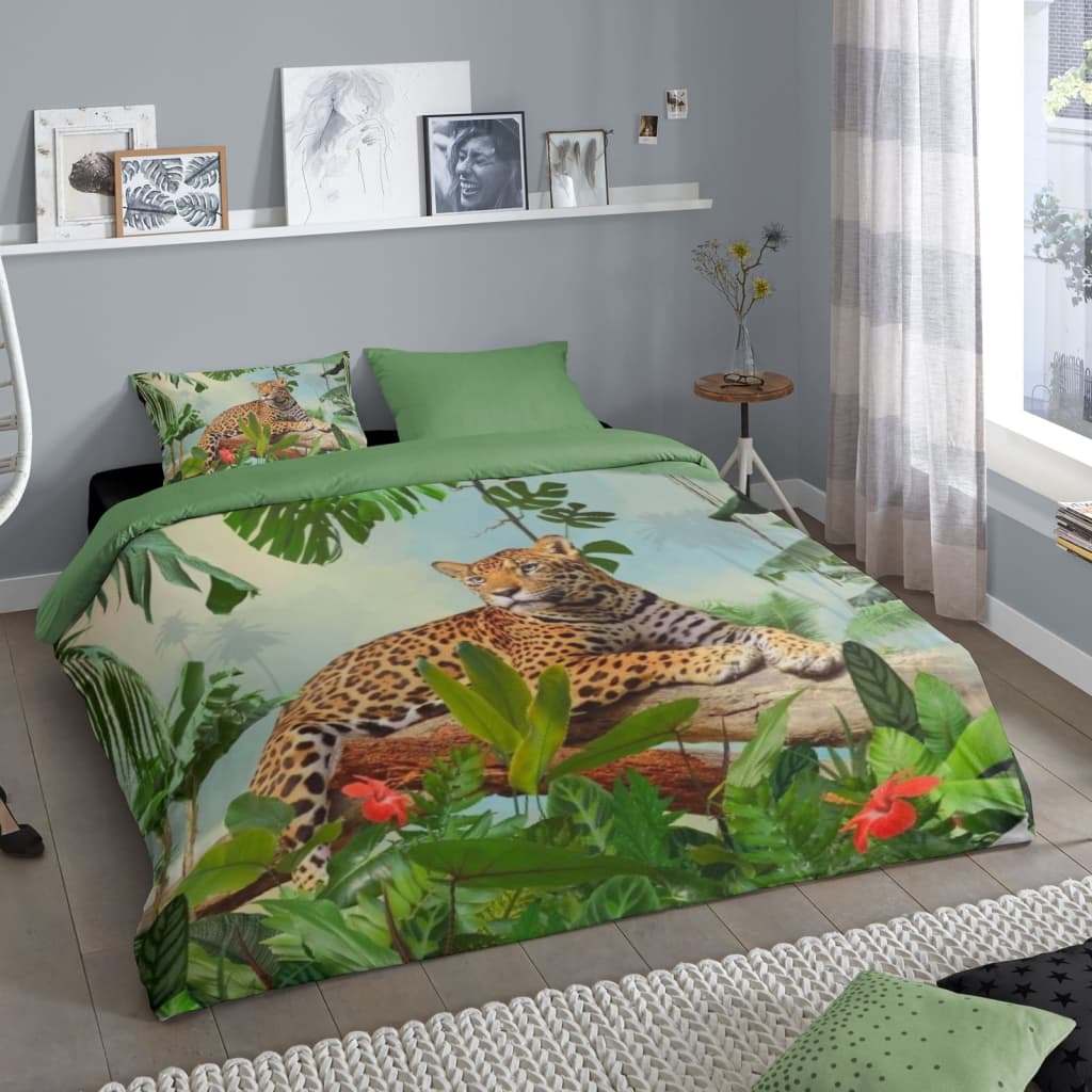 Good Morning Dekbedovertrek JUNGLE 200x200/220 cm meerkleurig