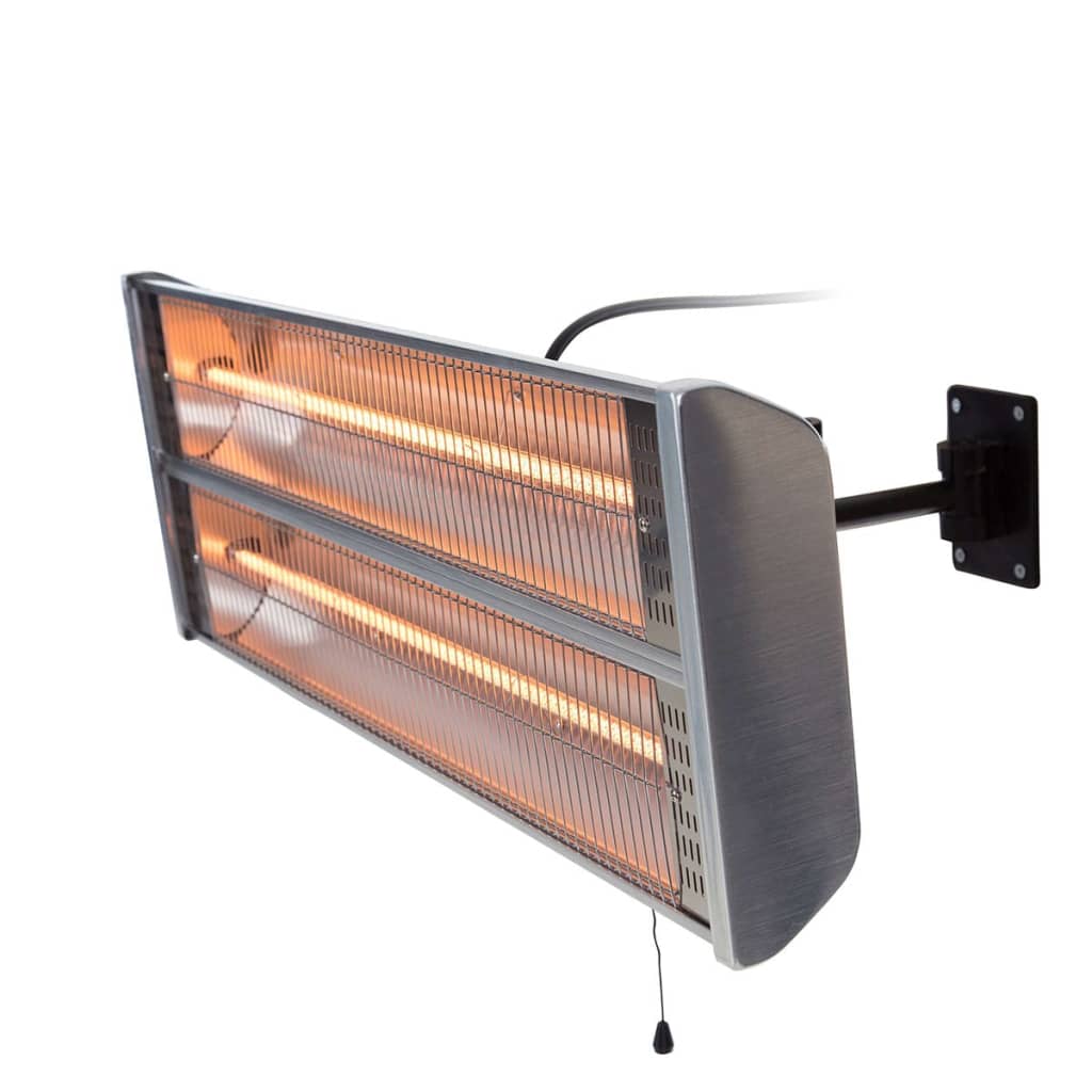 Sunred Wandverwarmer Subra 2400 W halogeen zilver HWM24