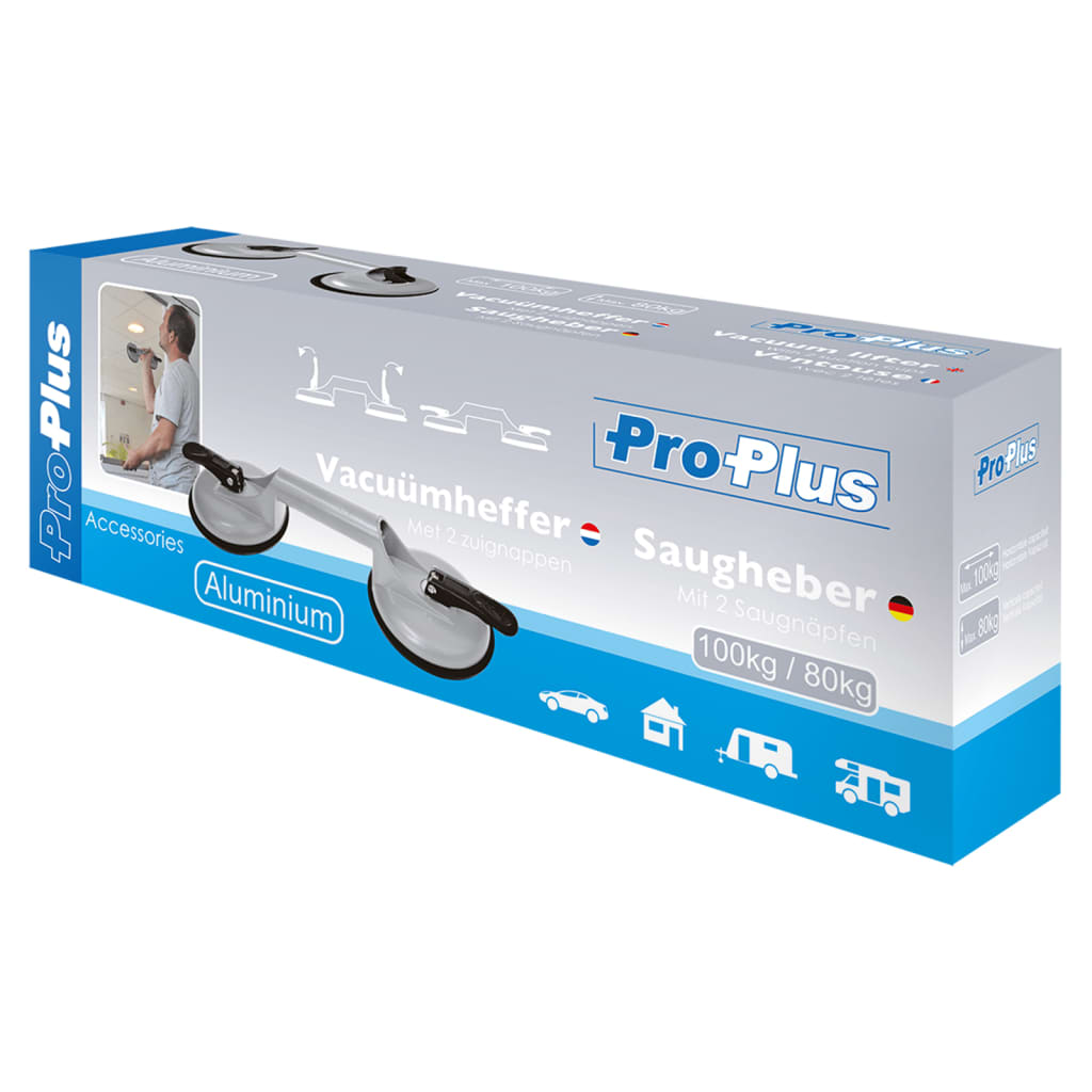 ProPlus Vacuümheffers met 3 zuignappen 2 st aluminium