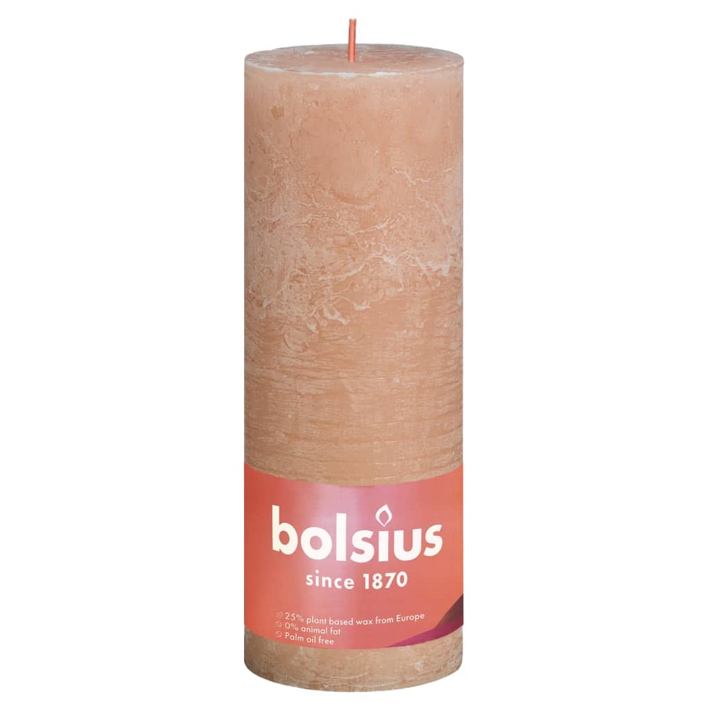 Bolsius Stompkaarsen Shine 4 st rustiek 130x68 mm