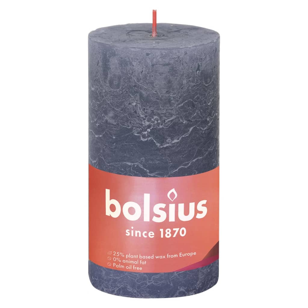 Bolsius Stompkaarsen Shine 4 st rustiek 130x68 mm