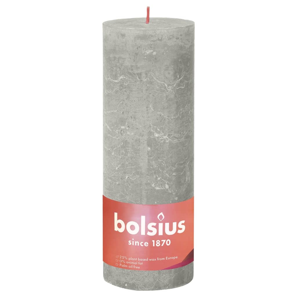 Bolsius Stompkaarsen Shine 4 st rustiek 130x68 mm