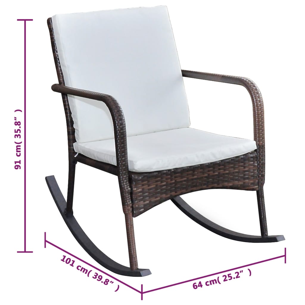 Tuinschommelstoel poly rattan