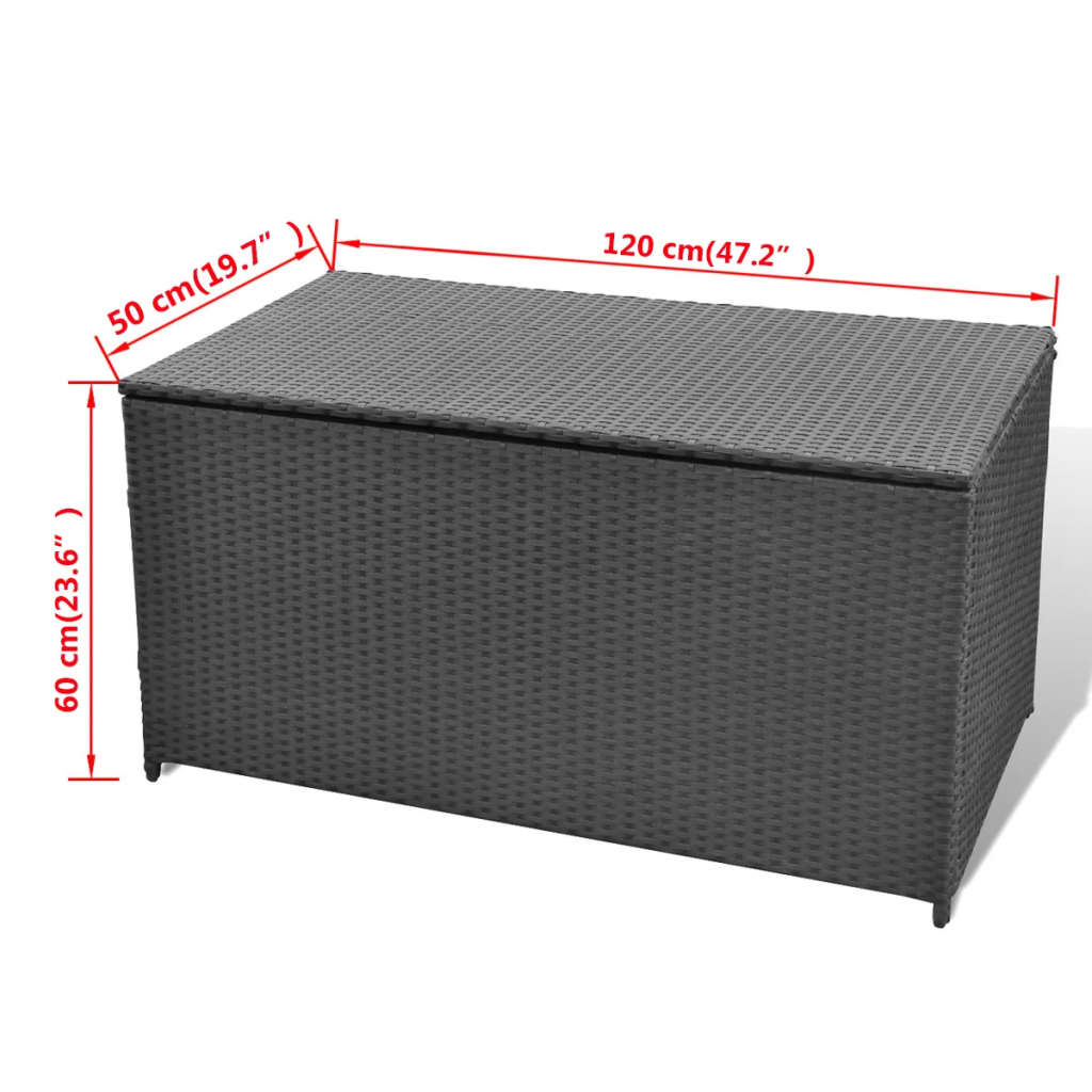 Tuinbox 120x50x60 cm poly rattan