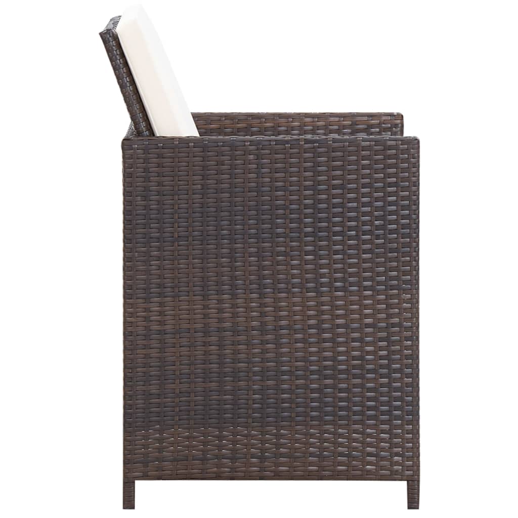 9-delige Tuinset met kussens poly rattan