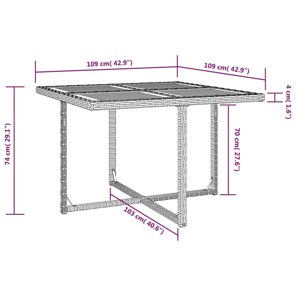 9-delige Tuinset met kussens poly rattan