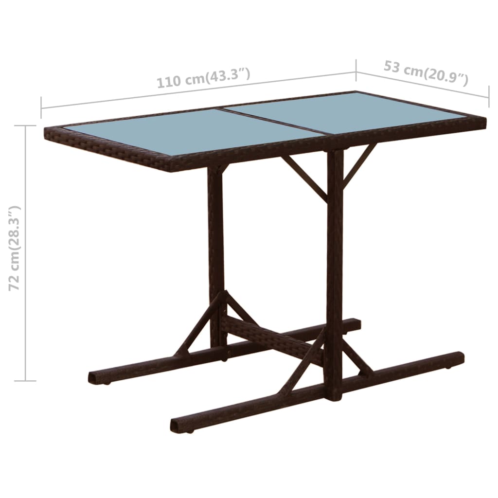 3-delige Bistroset met kussens poly rattan