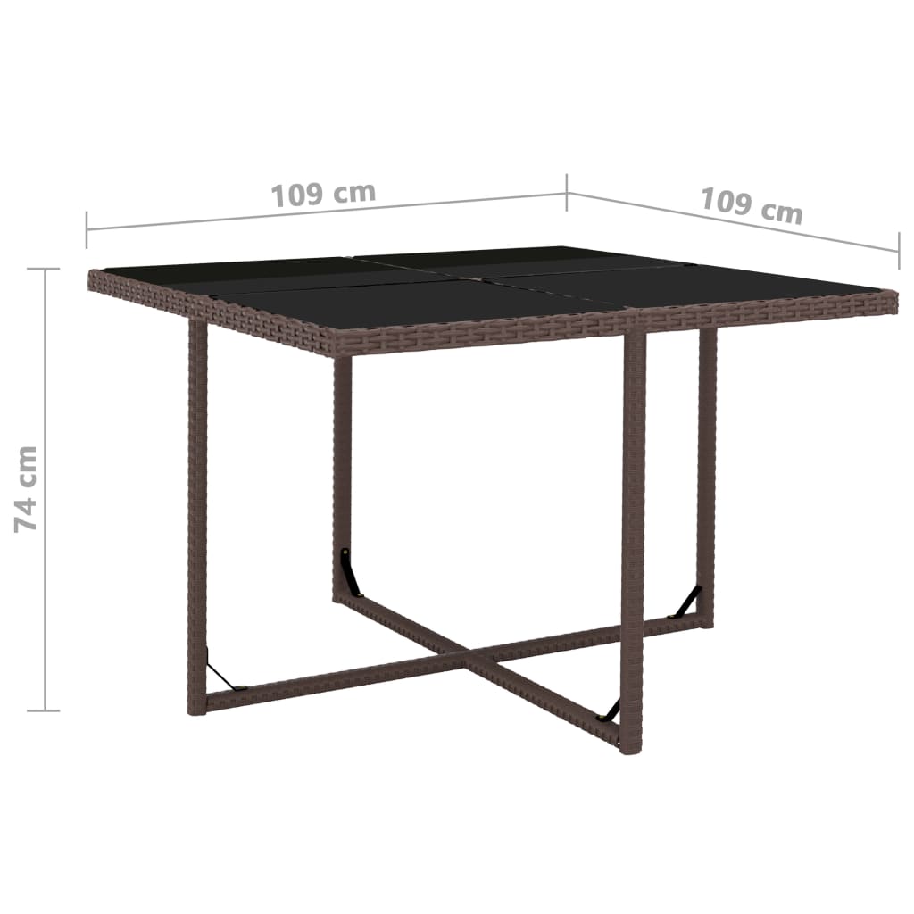 9-delige Tuinset met kussens poly rattan