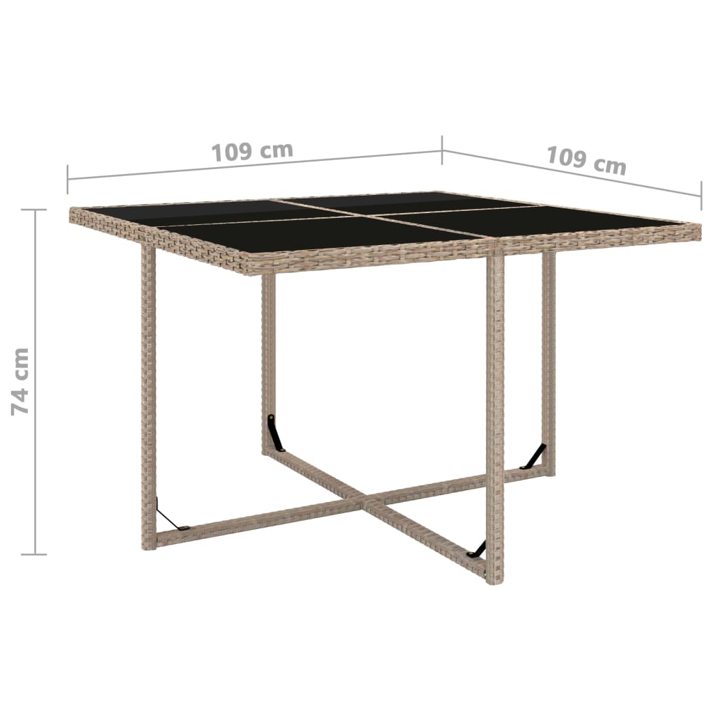 9-delige Tuinset met kussens poly rattan