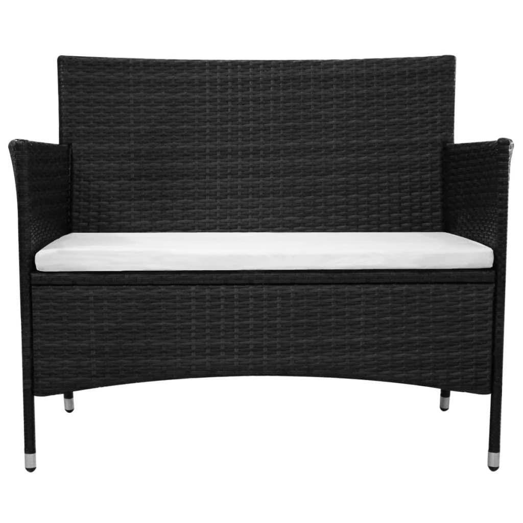 Tuinbank 105 cm poly rattan