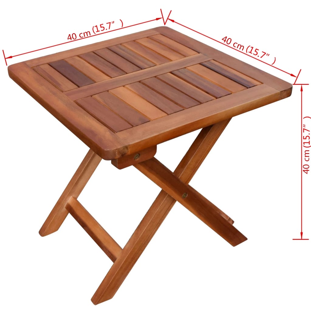 Ligbed met tafel massief acaciahout