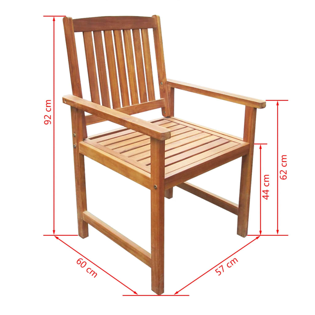 5-delige Tuinset massief acaciahout