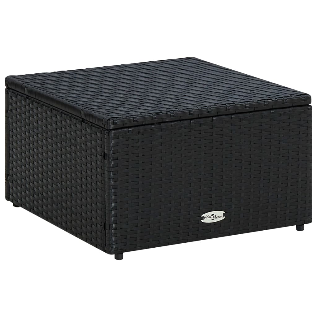 Voetenbank/poef 53x53x30 cm poly rattan