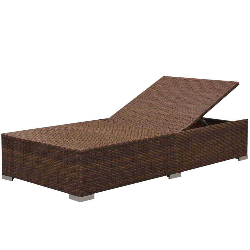 3-delige Loungeset met kussens poly rattan