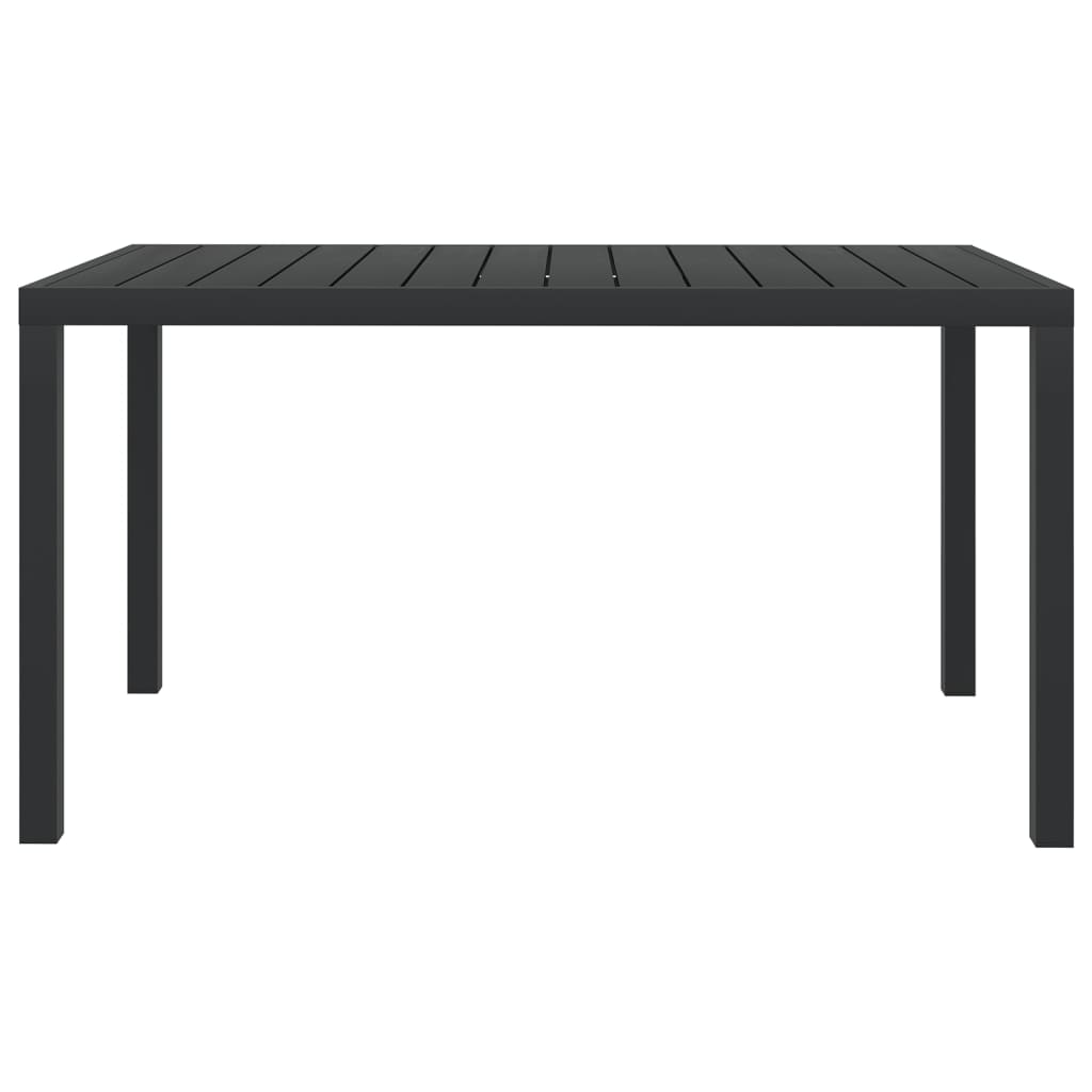 Tuintafel 80x80x74 cm aluminium en HKC zwart