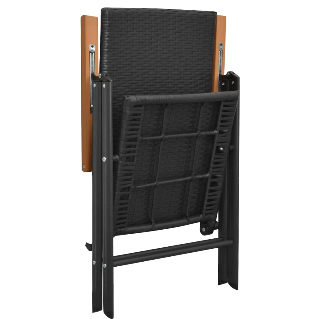 Tuinstoelen stapelbaar 2 st poly rattan