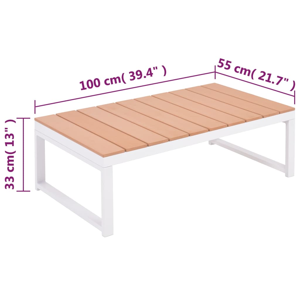 5-delige Loungeset met kussens aluminium en HKC