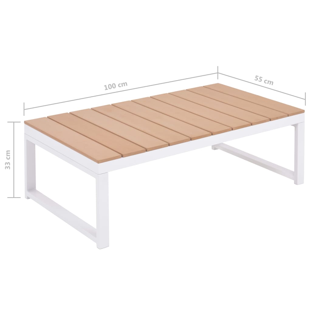 5-delige Loungeset met kussens aluminium en HKC