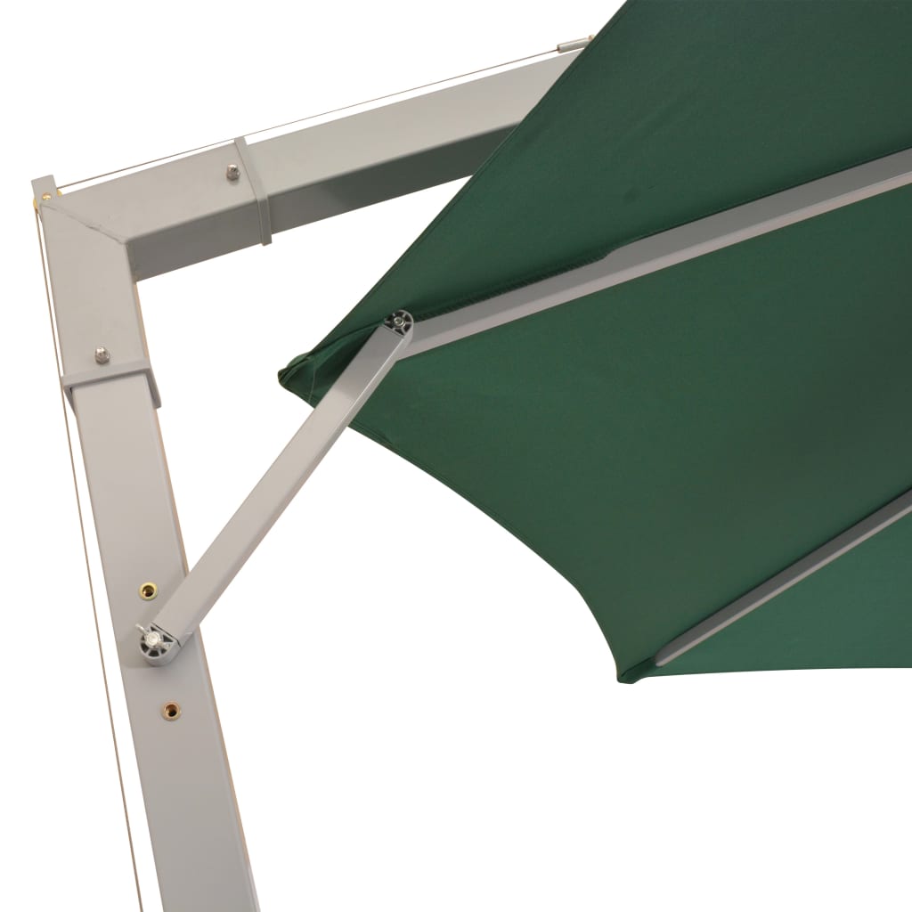 Zweefparasol met aluminium paal 350 cm groen