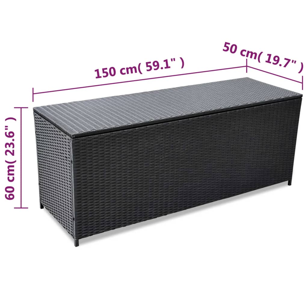 Tuinbox 150x50x60 cm poly rattan