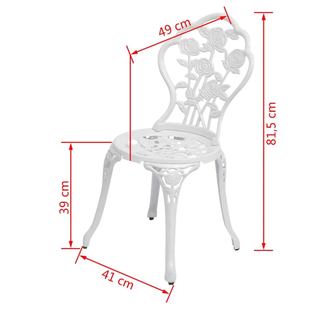 Bistrostoelen 2 st gietaluminium bronskleurig