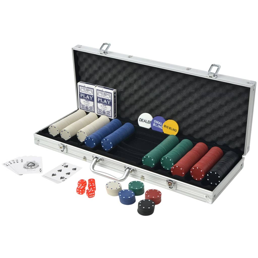 Pokerset met 1000 chips aluminium