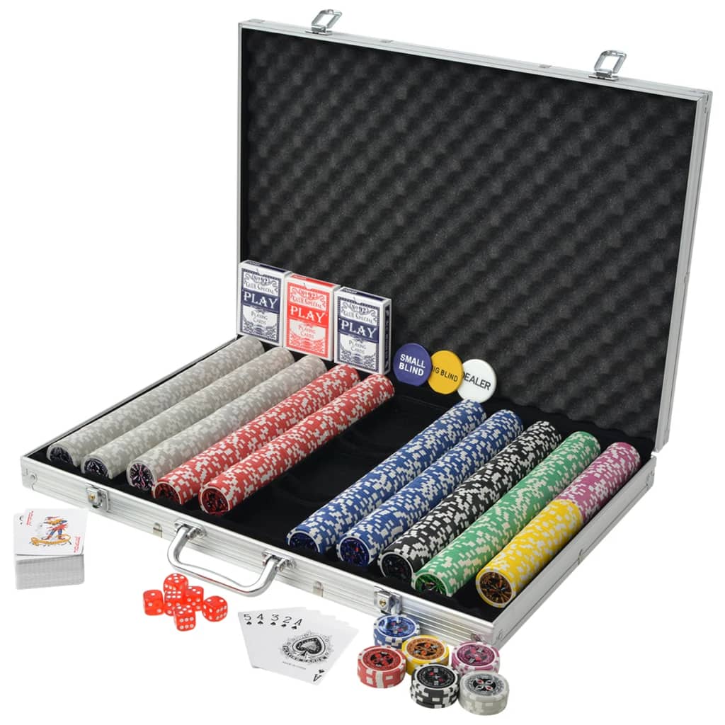 Pokerset met 500 chips aluminium